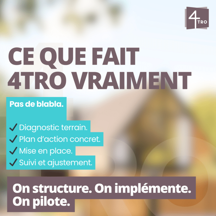 Accompagnement Lean 4TRO pour PME du bâtiment : diagnostic terrain, plan d’action concret et suivi